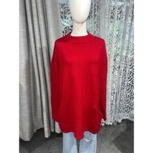 Pure‎ J.Jill long sleeve oversized tunic in red